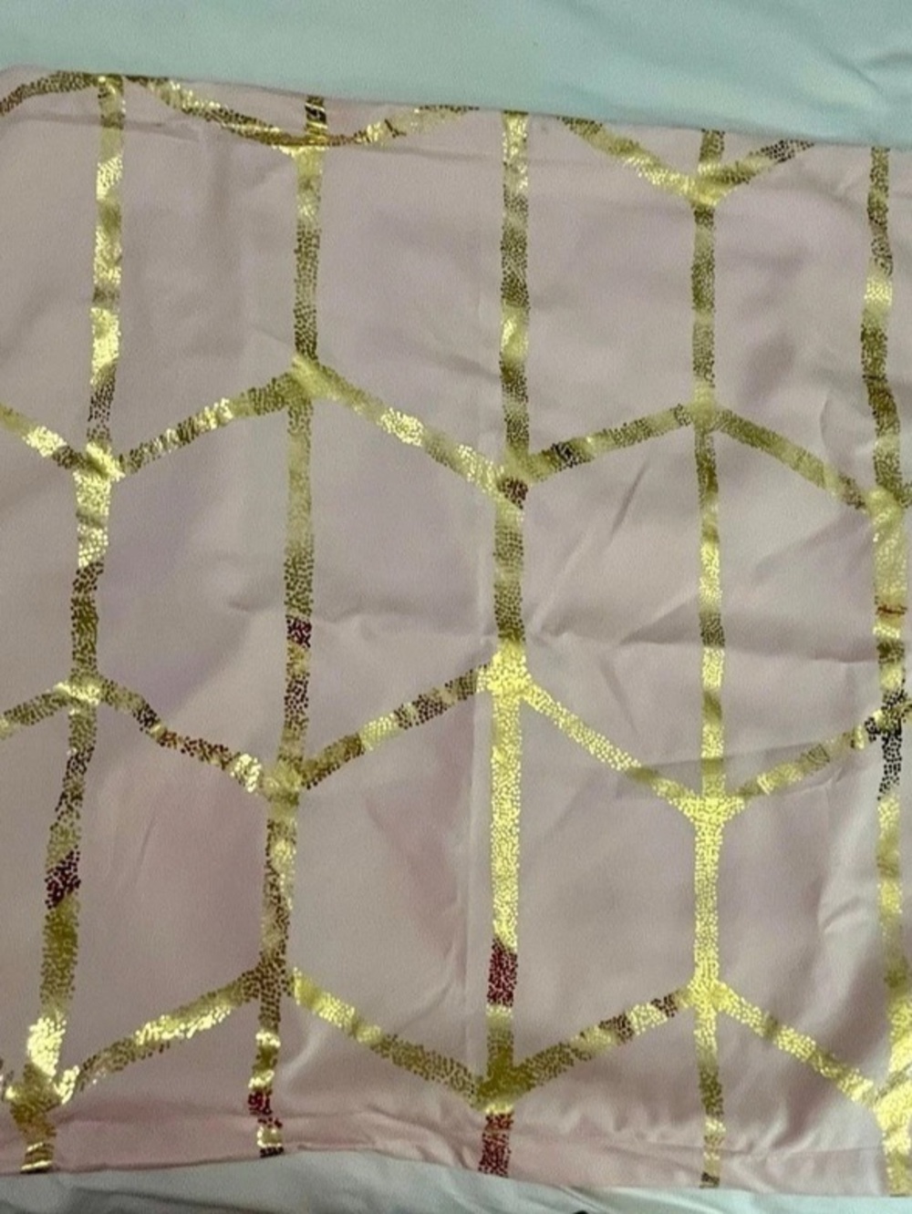 Pink & Gold Geometric Pillow Shams